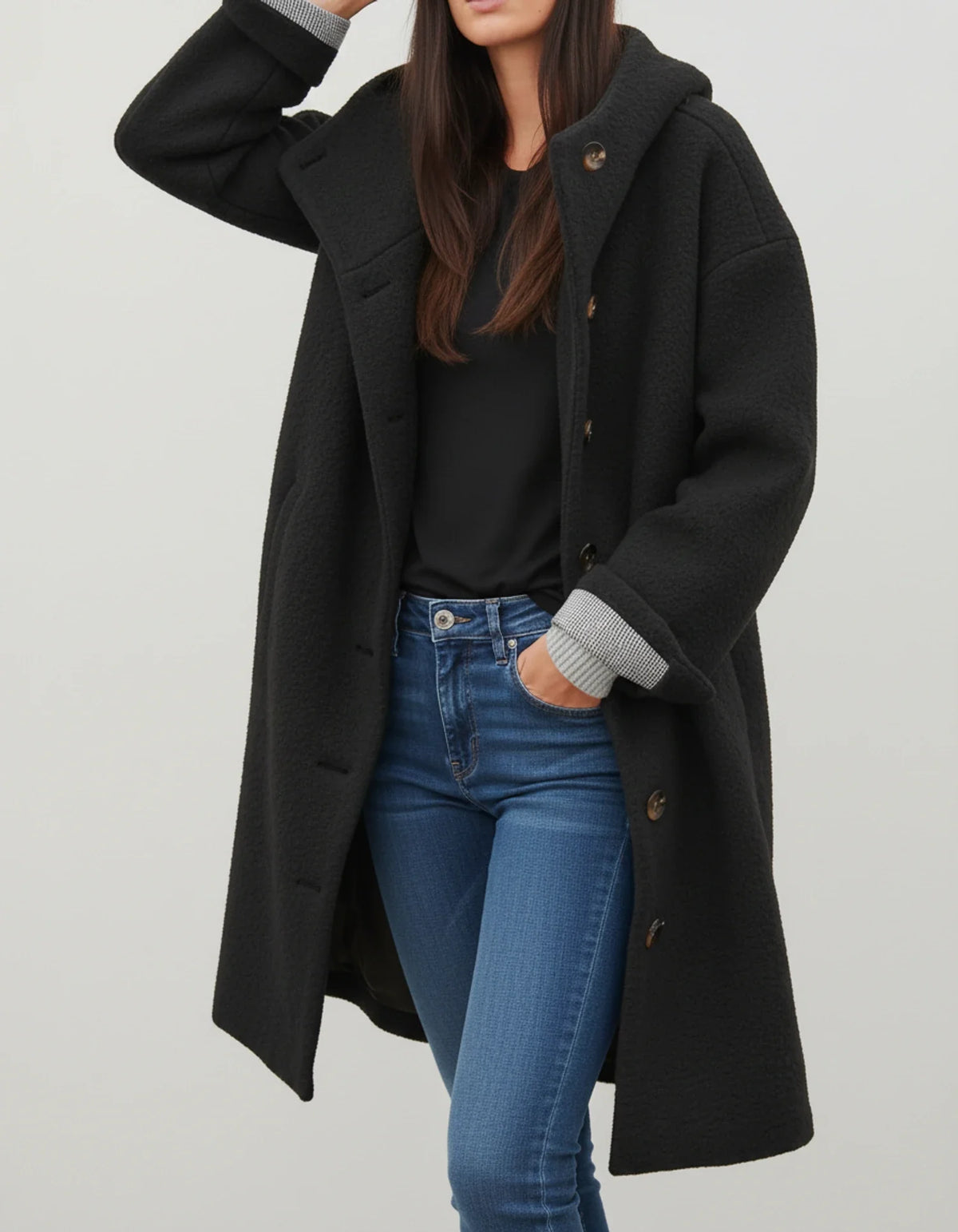 Women's Long Hooded Coat