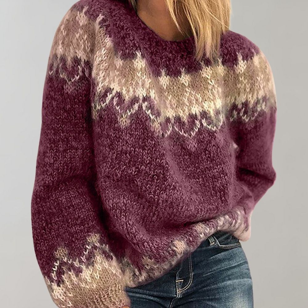 Women's Long-Sleeve Crew Neck Sweater