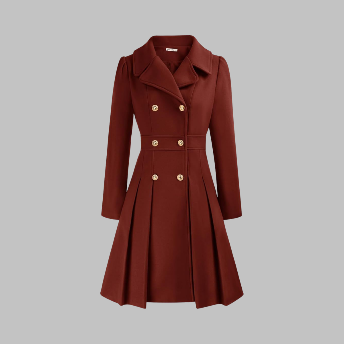 Women's Long-Sleeve Double-Breasted Coat