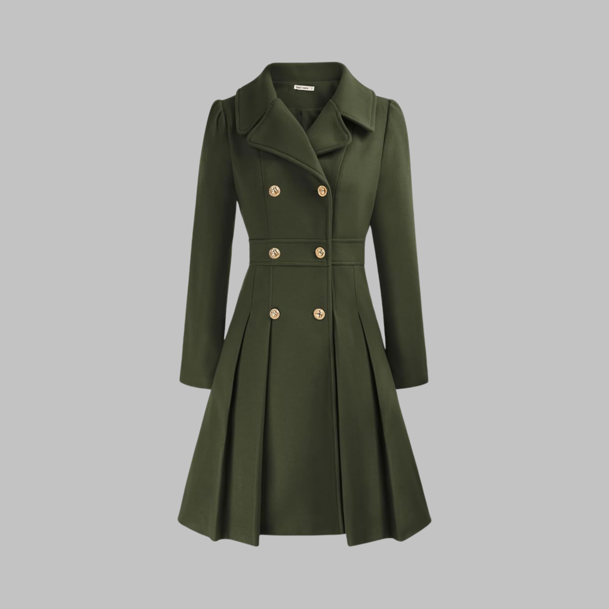 Women's Long-Sleeve Double-Breasted Coat