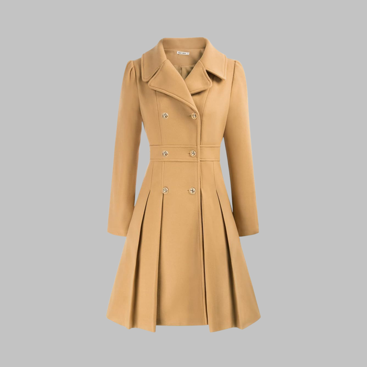 Women's Long-Sleeve Double-Breasted Coat