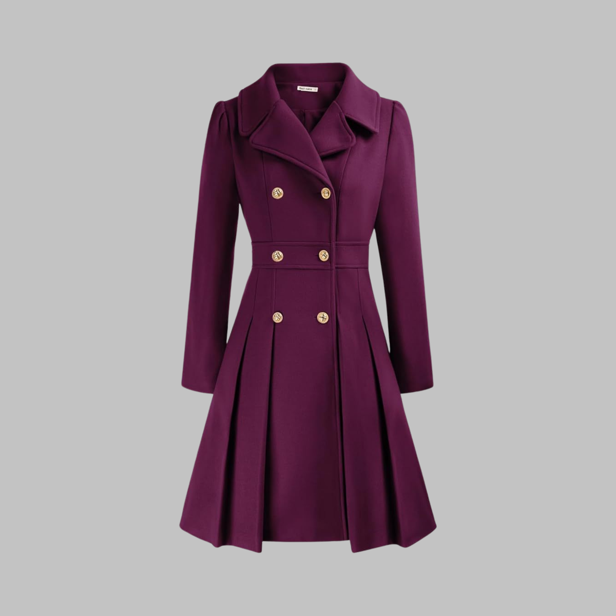 Women's Long-Sleeve Double-Breasted Coat