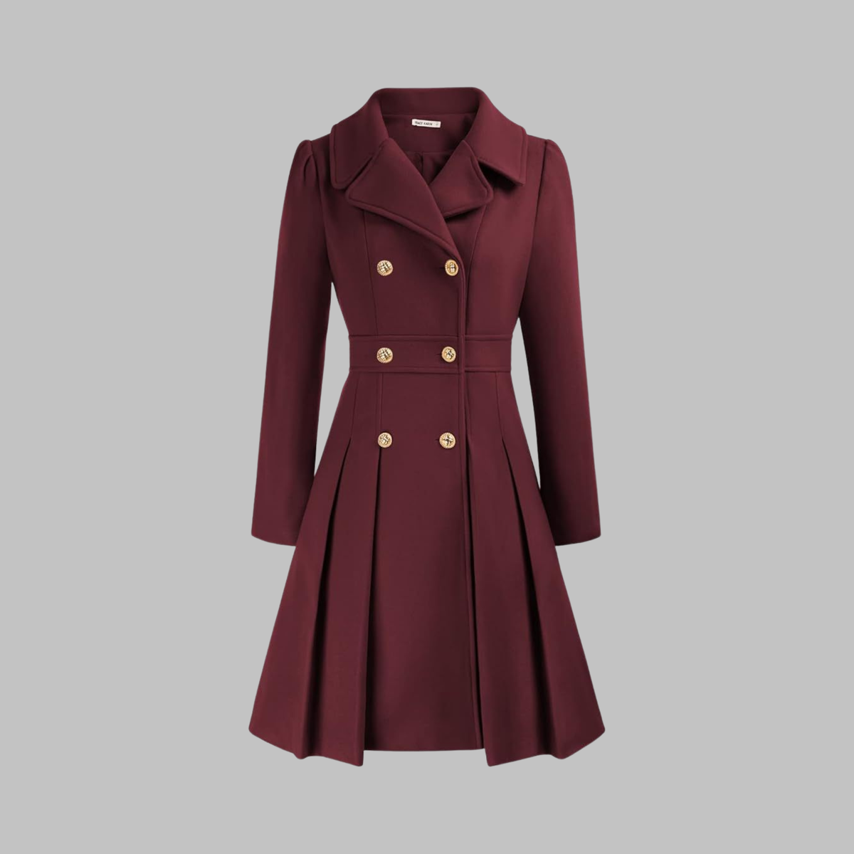 Women's Long-Sleeve Double-Breasted Coat