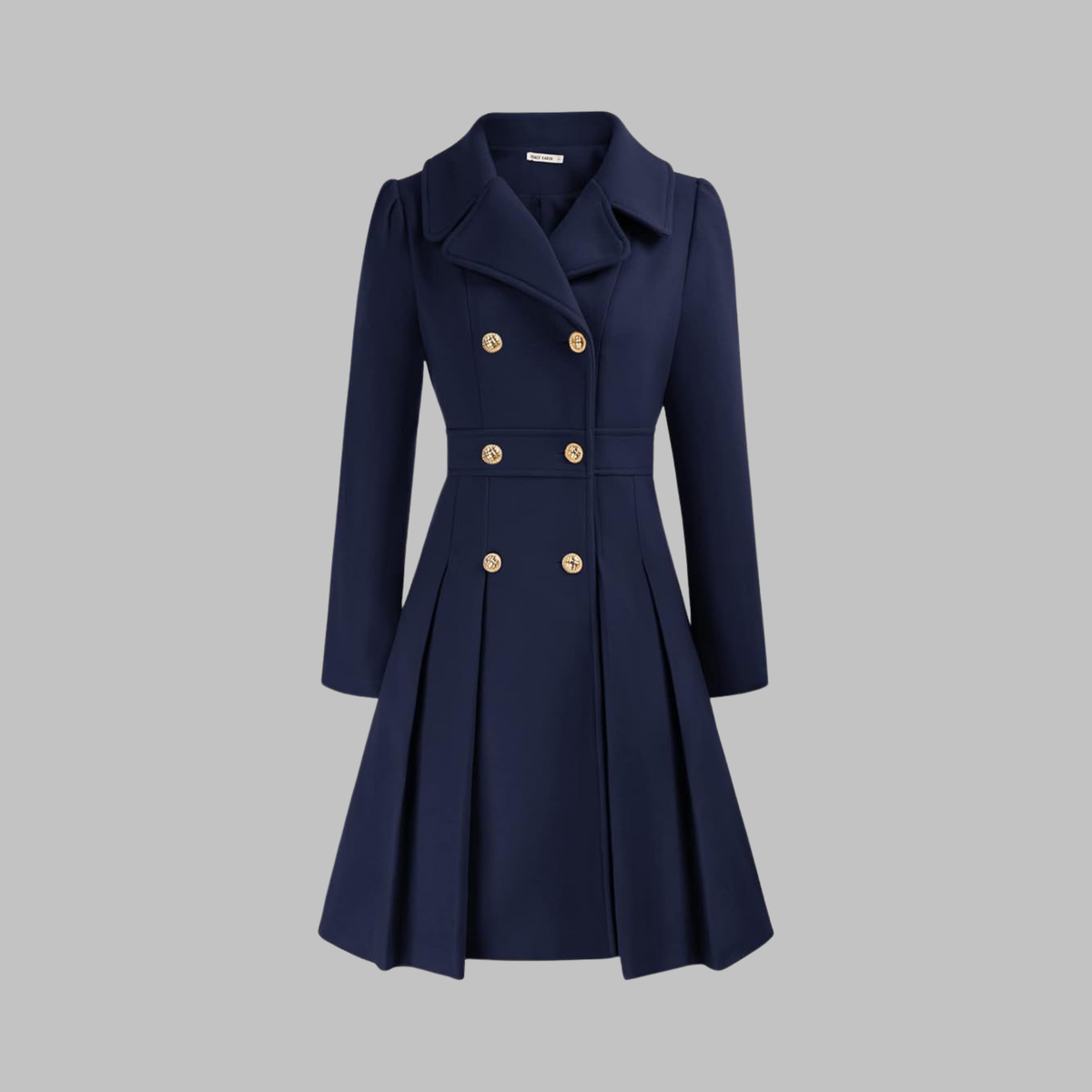 Women's Long-Sleeve Double-Breasted Coat