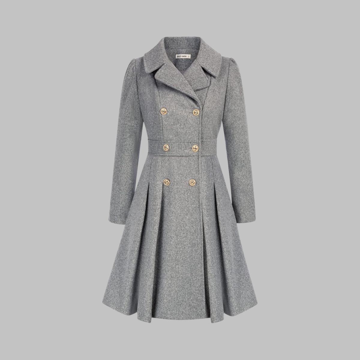 Women's Long-Sleeve Double-Breasted Coat