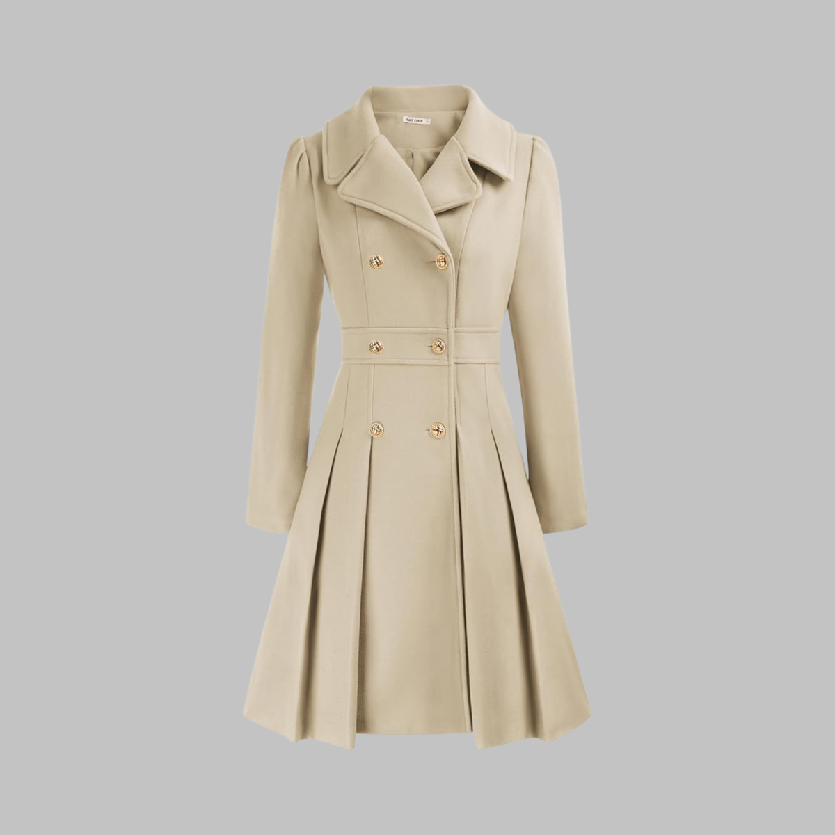 Women's Long-Sleeve Double-Breasted Coat