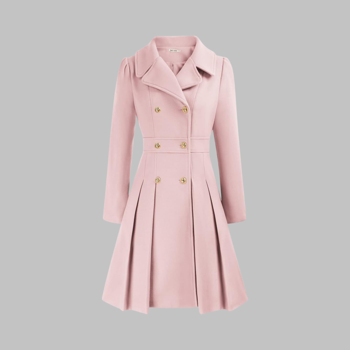Women's Long-Sleeve Double-Breasted Coat