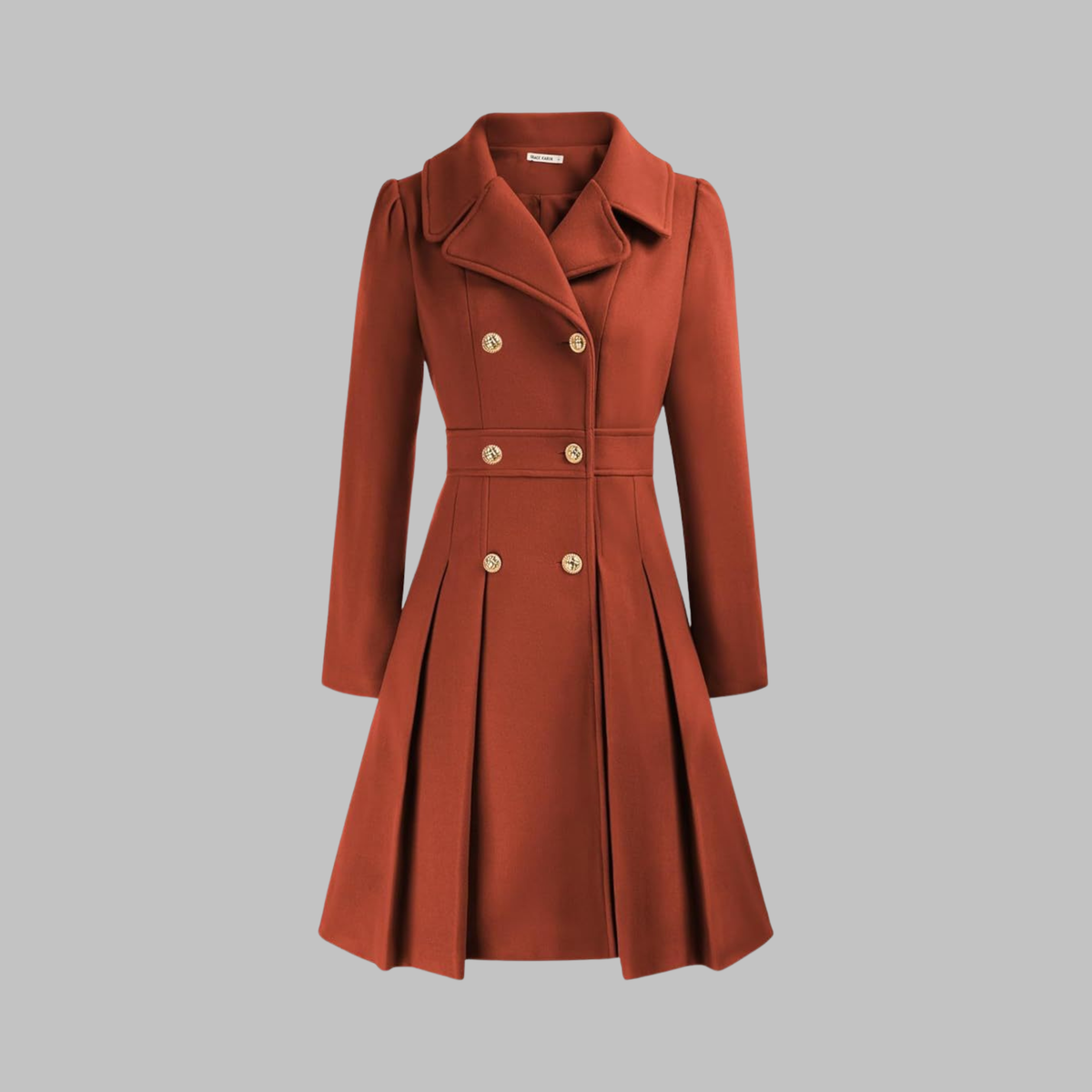 Women's Long-Sleeve Double-Breasted Coat