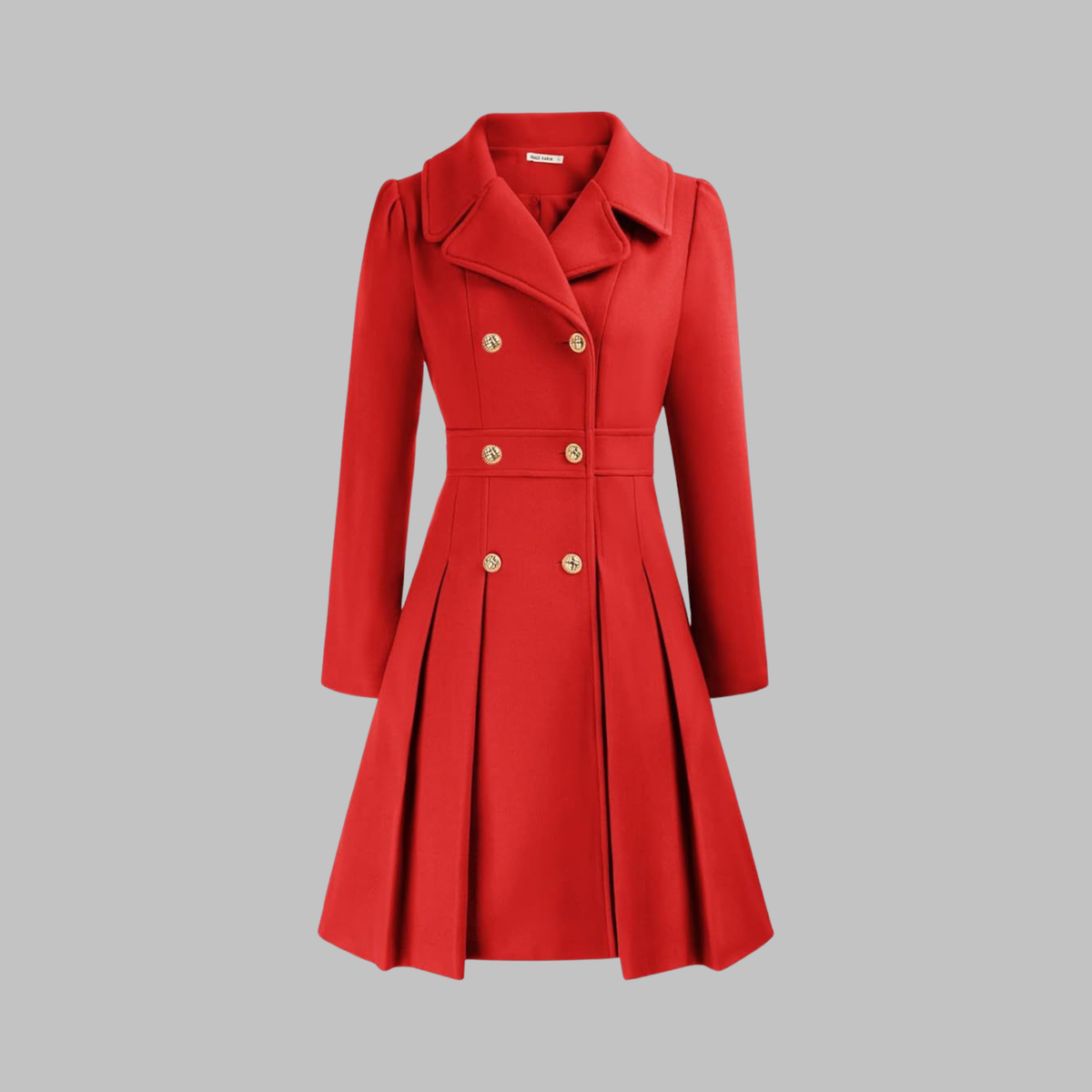 Women's Long-Sleeve Double-Breasted Coat