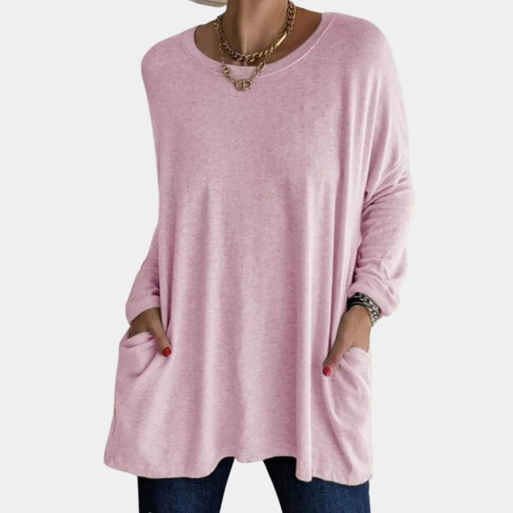 Women's Long-Sleeve Round Neck Tunic