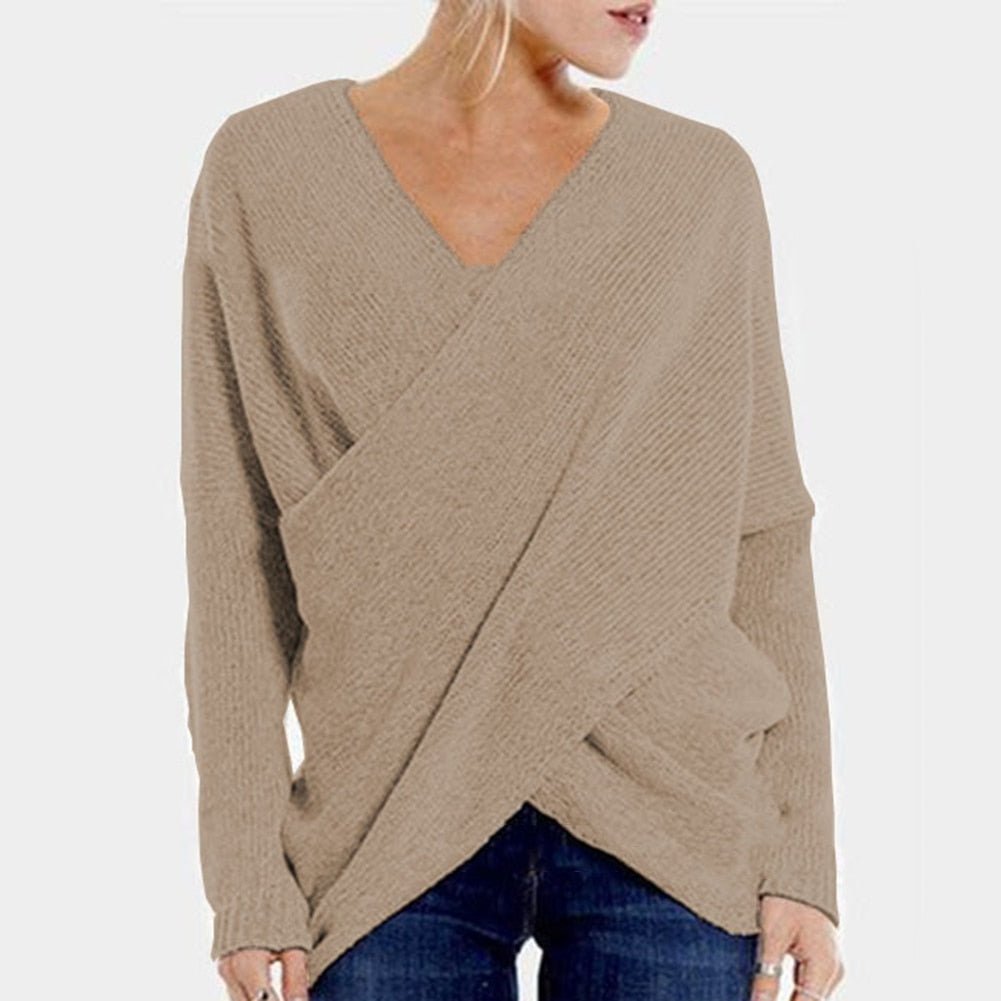 Women's Long-Sleeve Wrap Sweater