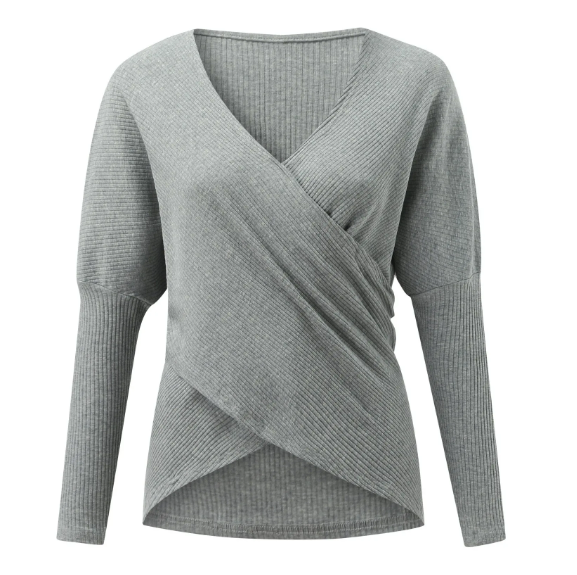 Women's Long-Sleeve Wrap Sweater