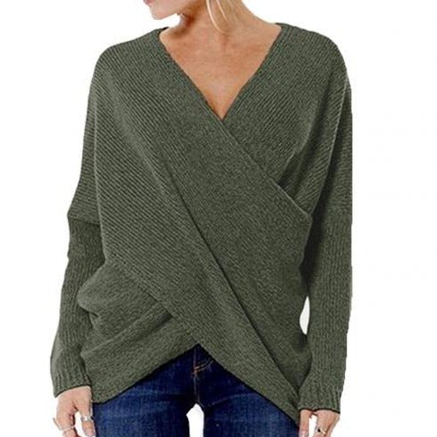 Women's Long-Sleeve Wrap Sweater