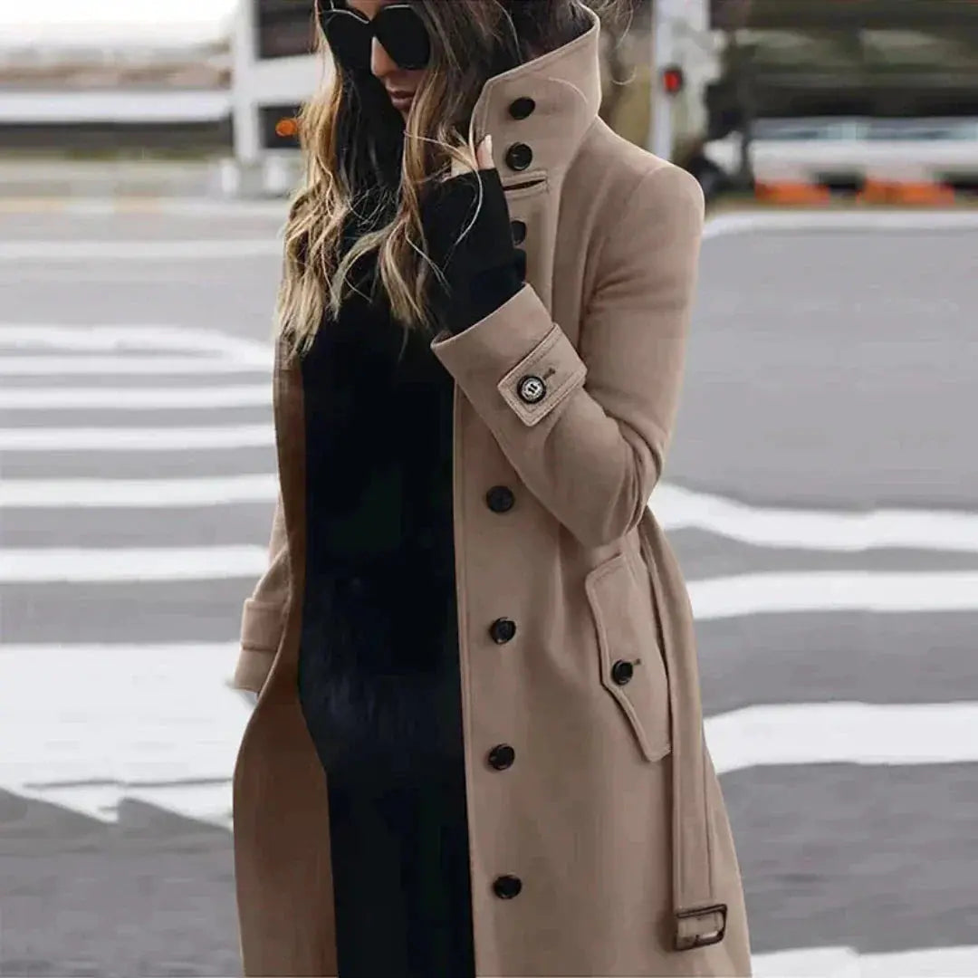 Women's Long Winter Trench Coat