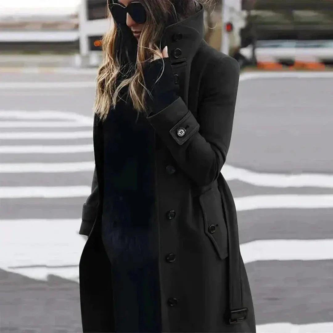 Women's Long Winter Trench Coat