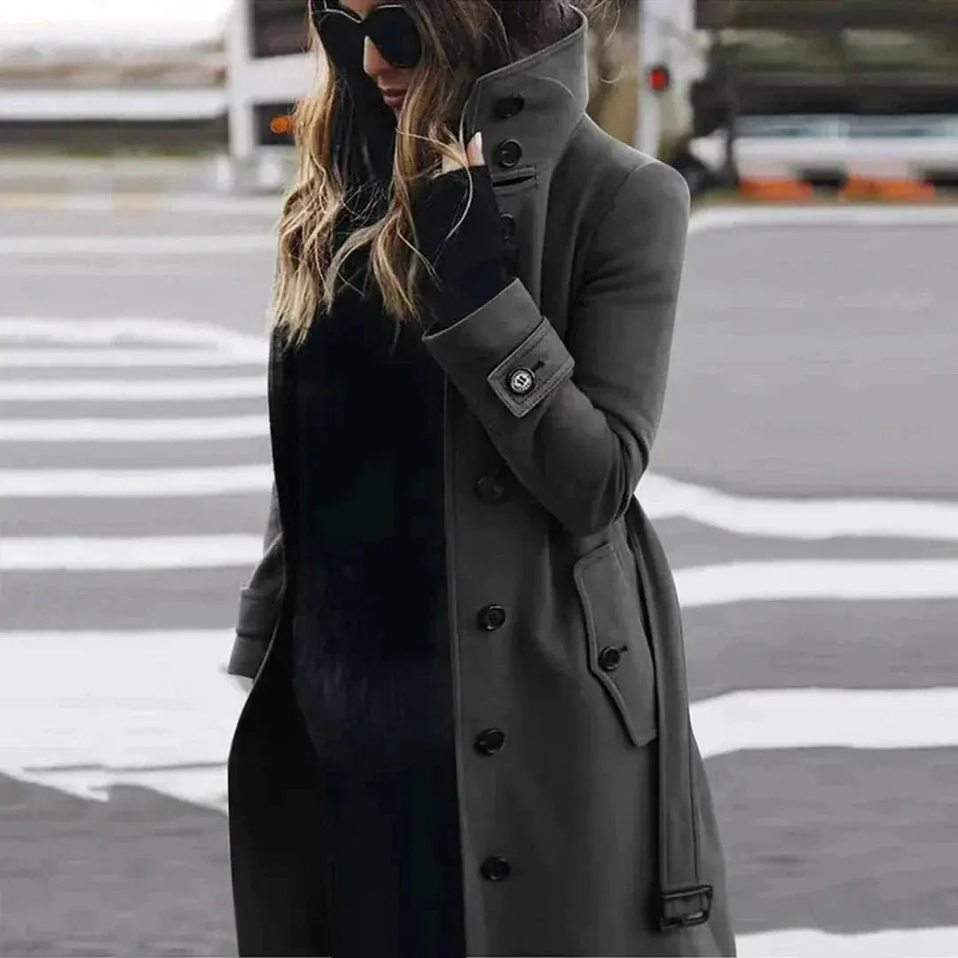 Women's Long Winter Trench Coat