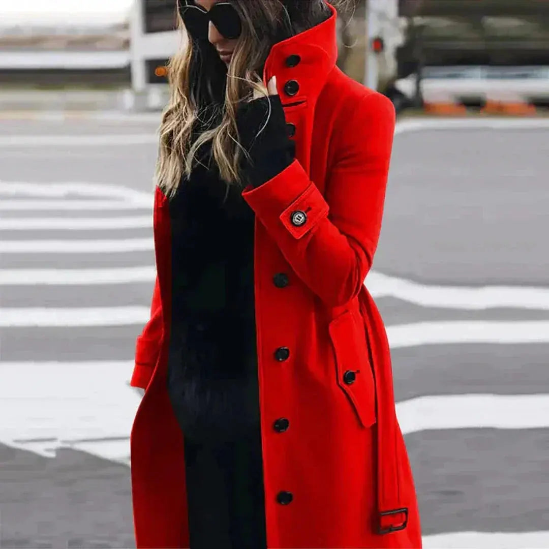 Women's Long Winter Trench Coat