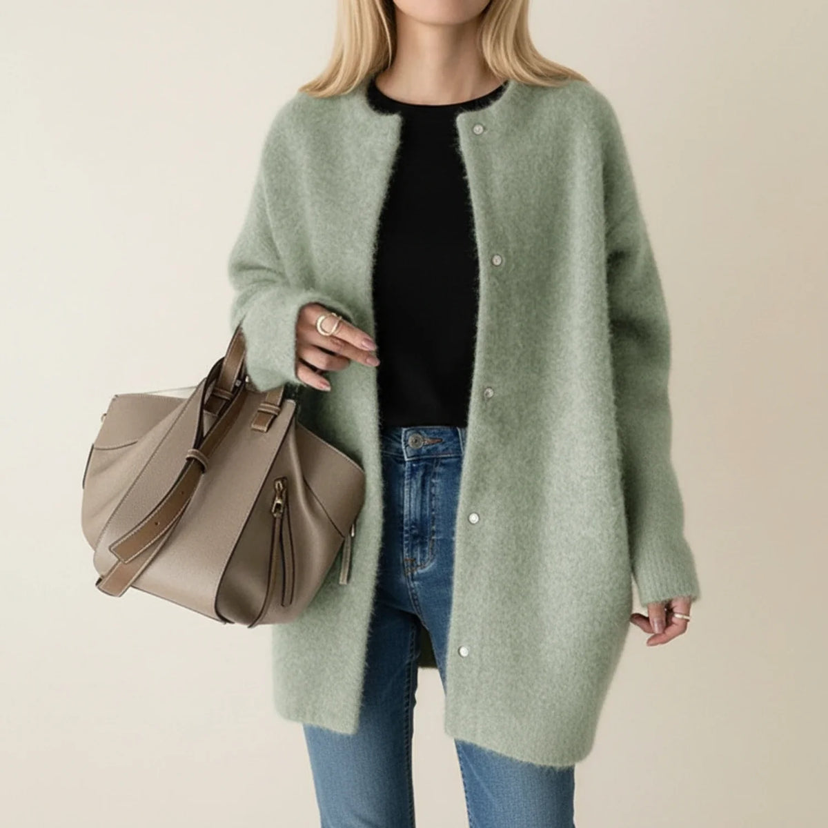Women's Longline Warm Winter Cardigan