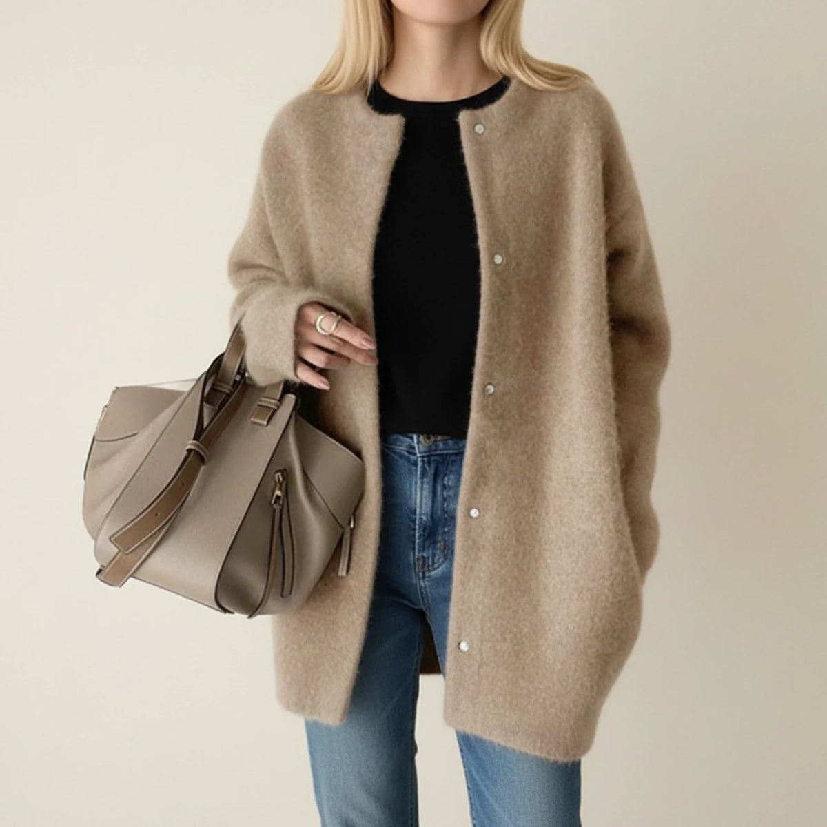 Women's Longline Warm Winter Cardigan