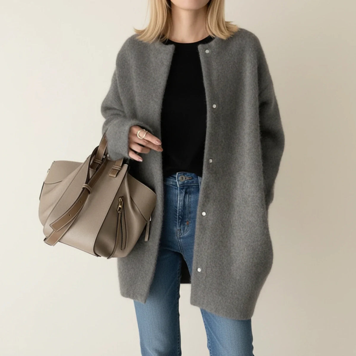 Women's Longline Warm Winter Cardigan
