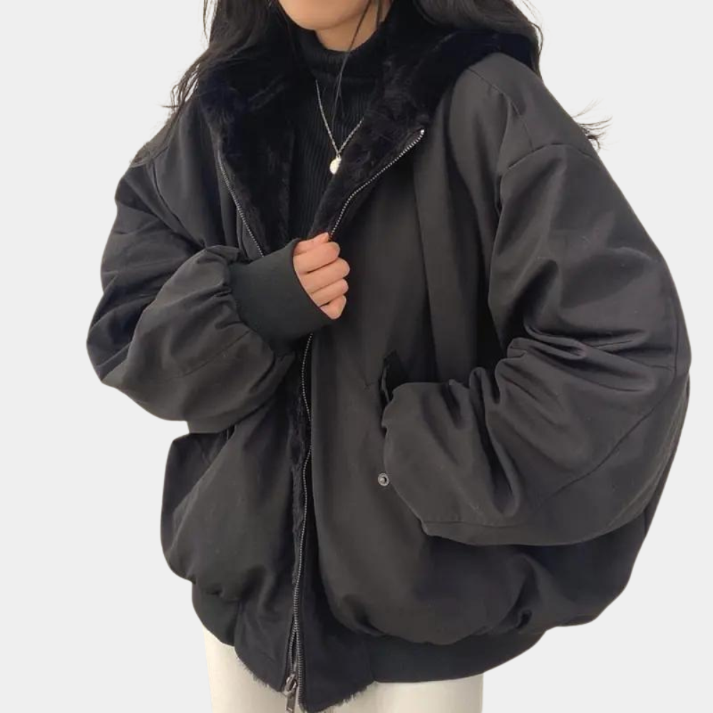 Women's Loose-Fit Winter Jacket - Warm & Comfortable