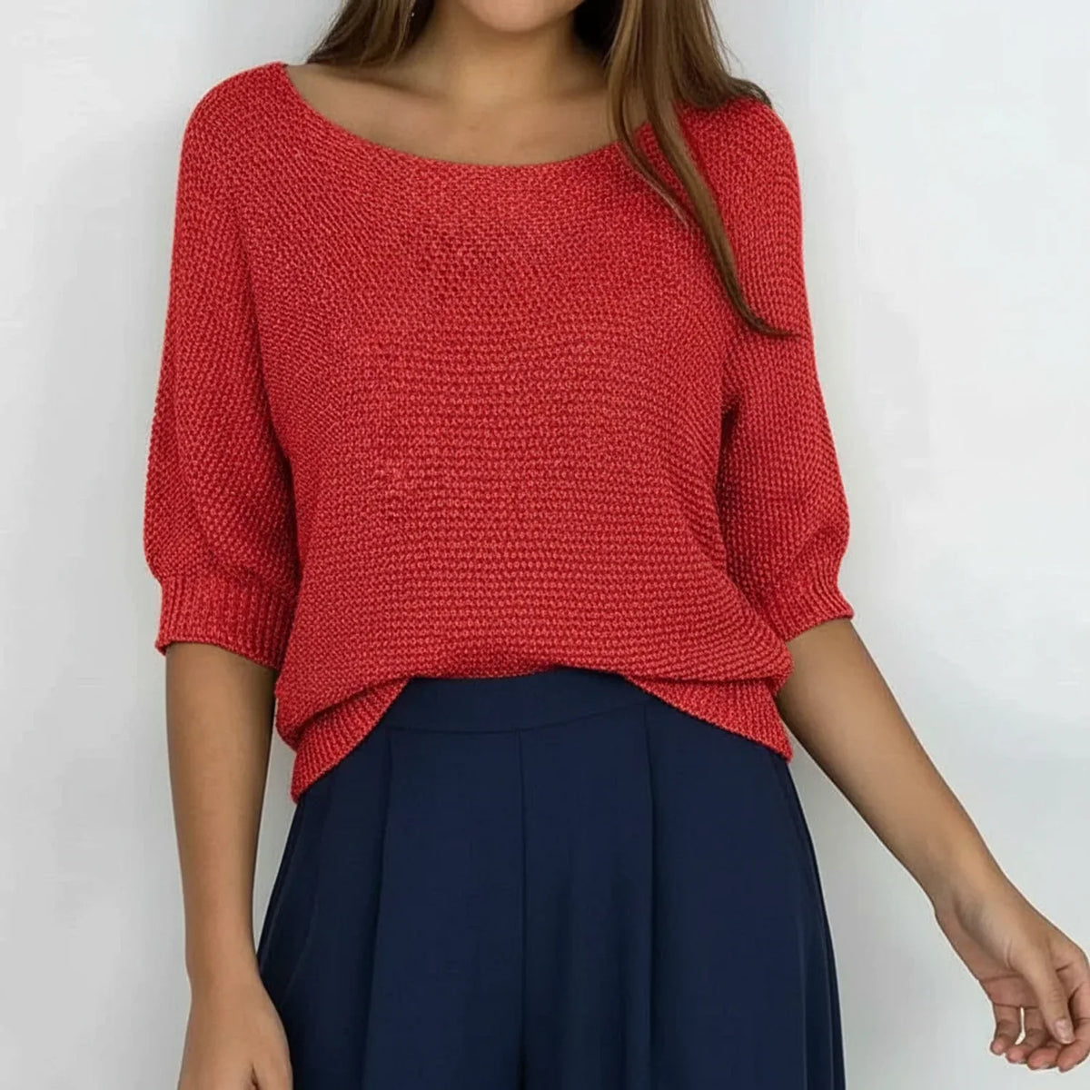Women's Loose-Knit Pullover Sweater