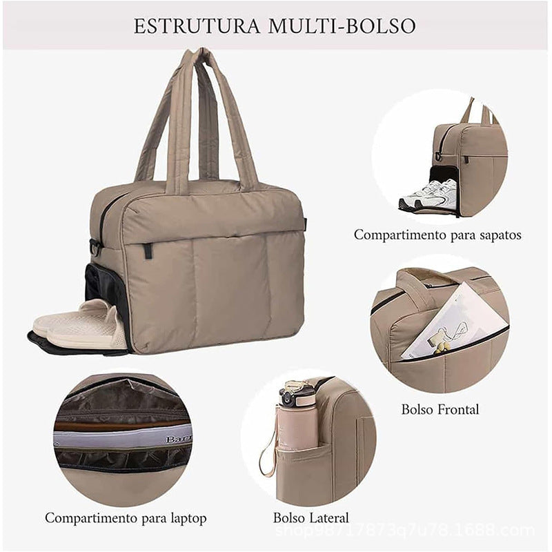 Women's Multifunctional Travel Weekend Bag with Insulated Design