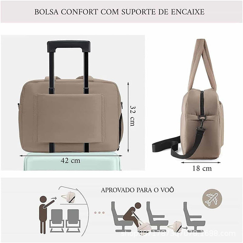 Women's Multifunctional Travel Weekend Bag with Insulated Design