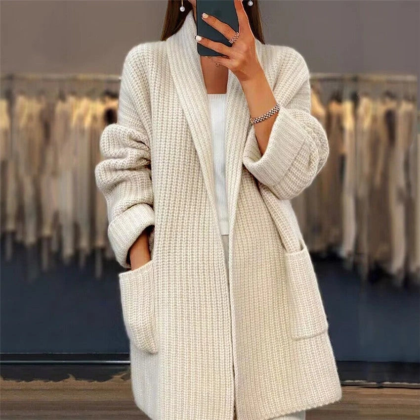 Women's Open Front Long Cardigan