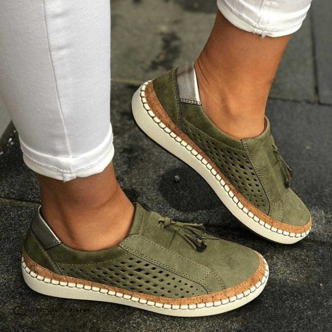 Women's Orthopedic Perforated Slip-On Sneakers