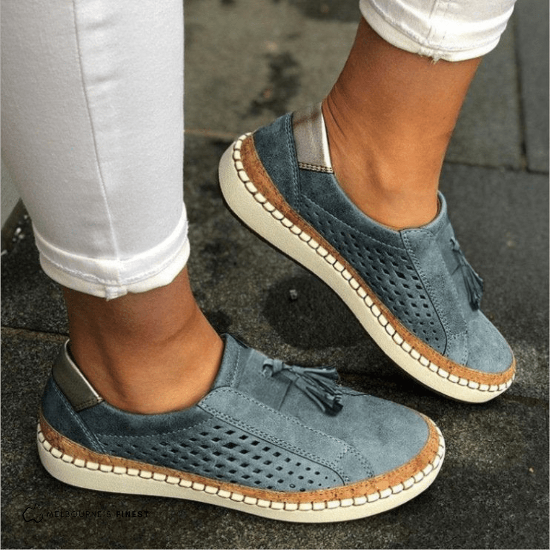 Women's Orthopedic Perforated Slip-On Sneakers