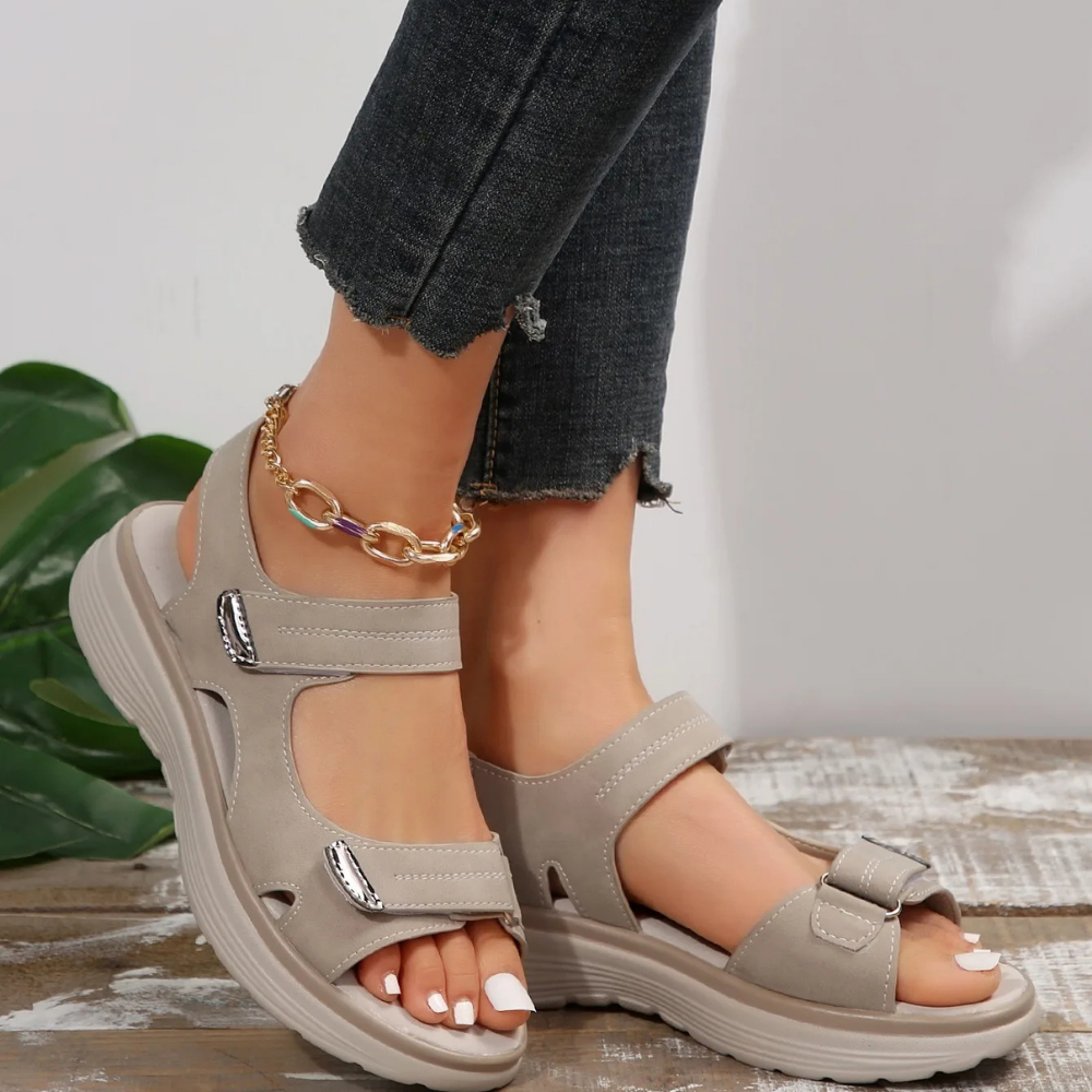 Women's Orthopedic Sandals – Adjustable Straps, Anatomical Support, Elegant Design