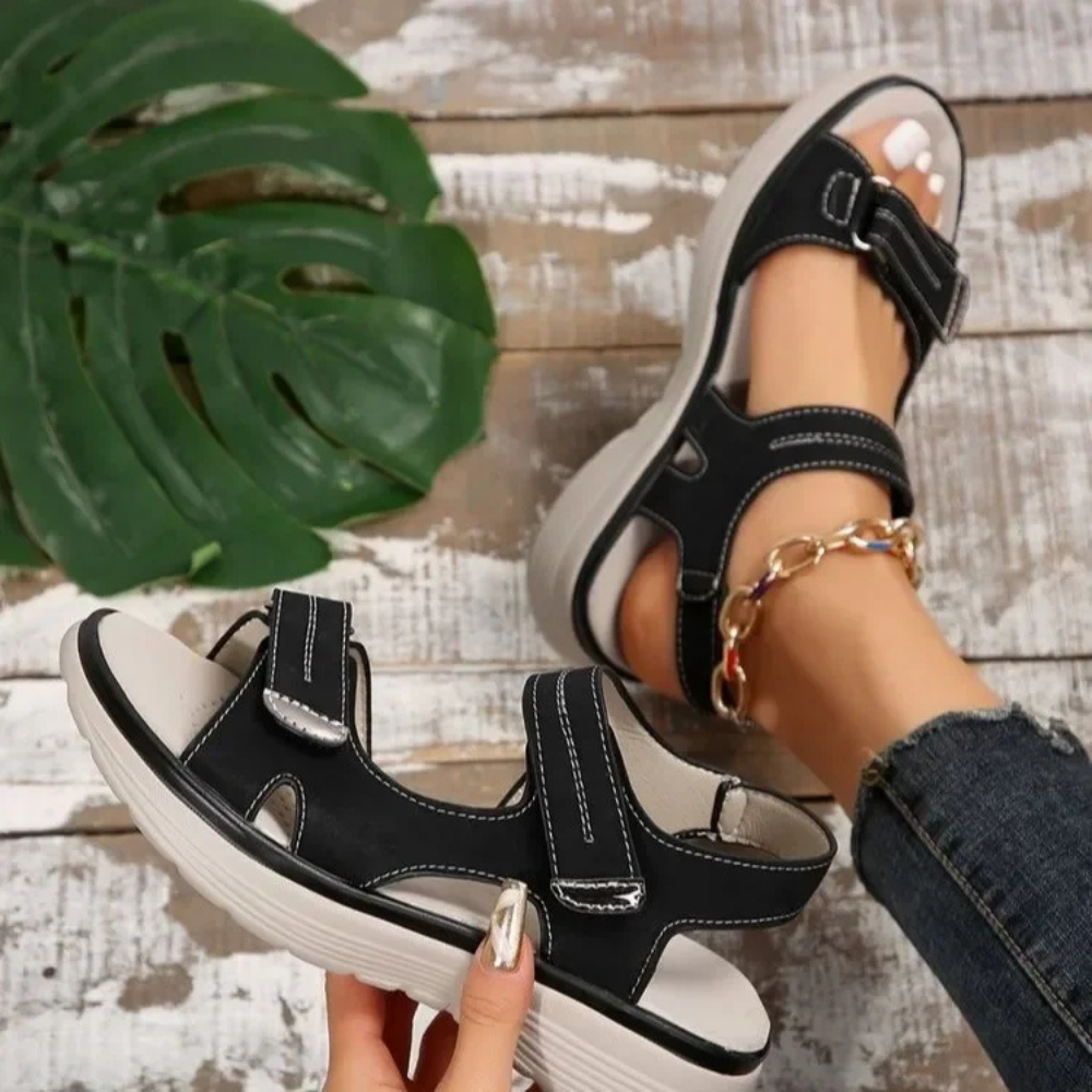 Women's Orthopedic Sandals – Adjustable Straps, Anatomical Support, Elegant Design