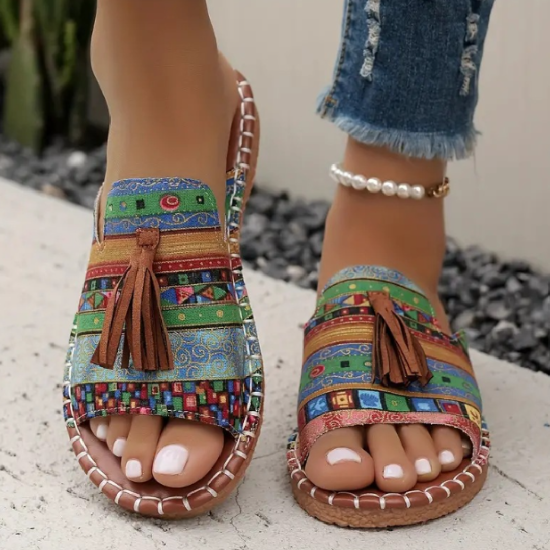 Women's Orthopedic Slip-On Sandals with Cushioned Sole