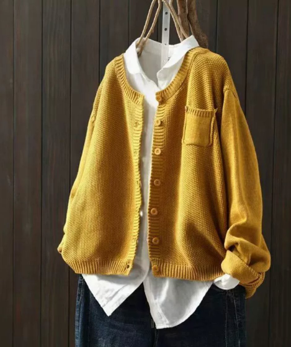 Women's Oversized Button-Front Relaxed Cardigan Sweater