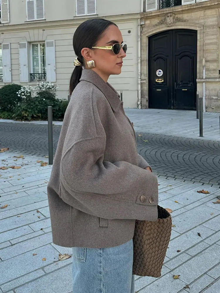 Women's Oversized Cropped Jacket
