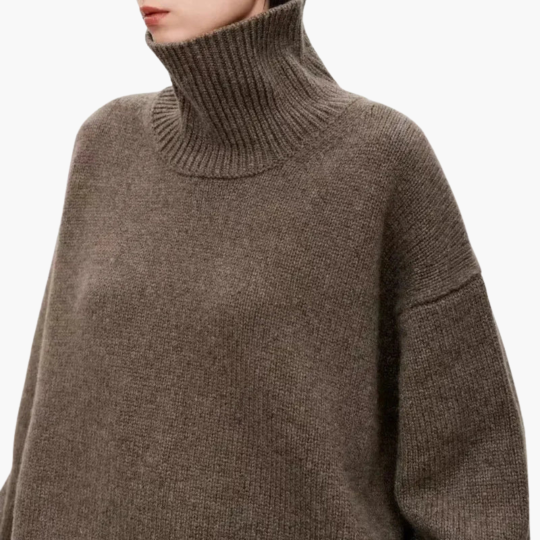 Women's Oversized High-Neck Sweater