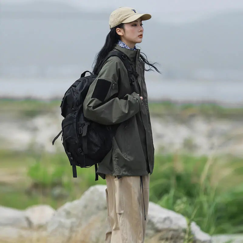 Women's Oversized Hooded Jacket with Relaxed Fit