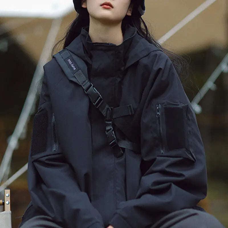 Women's Oversized Hooded Jacket with Relaxed Fit