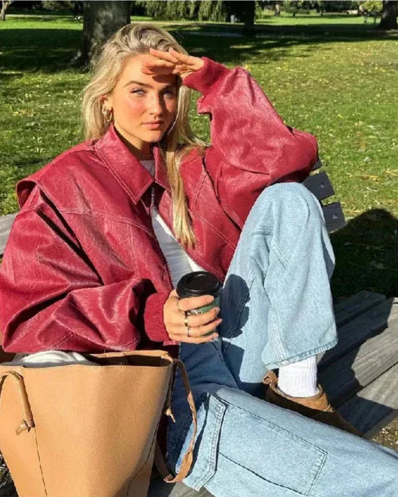 Women's Oversized Jacket with Elegant Finish – Comfortable