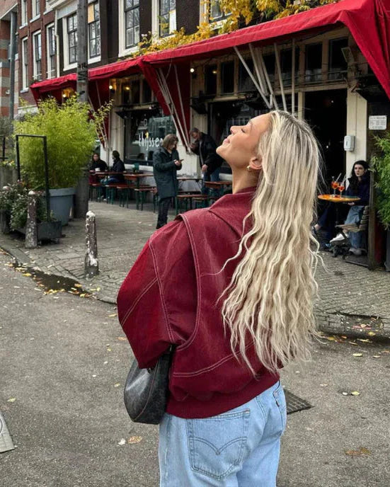 Women's Oversized Jacket with Elegant Finish – Comfortable