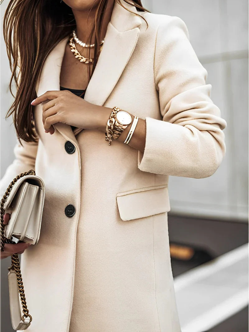 Women's Oversized Long-Sleeve V-Neck Cardigan