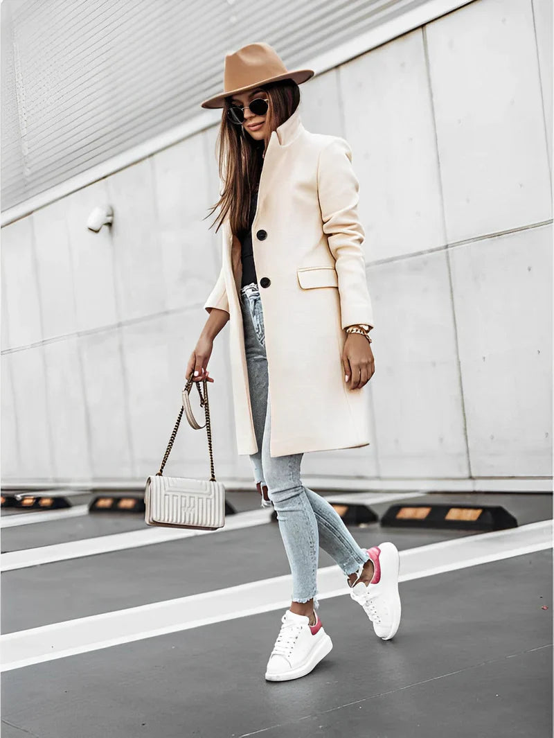 Women's Oversized Long-Sleeve V-Neck Cardigan
