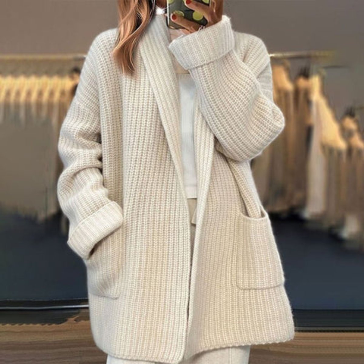 Women's Oversized Open-Front Cardigan Coat