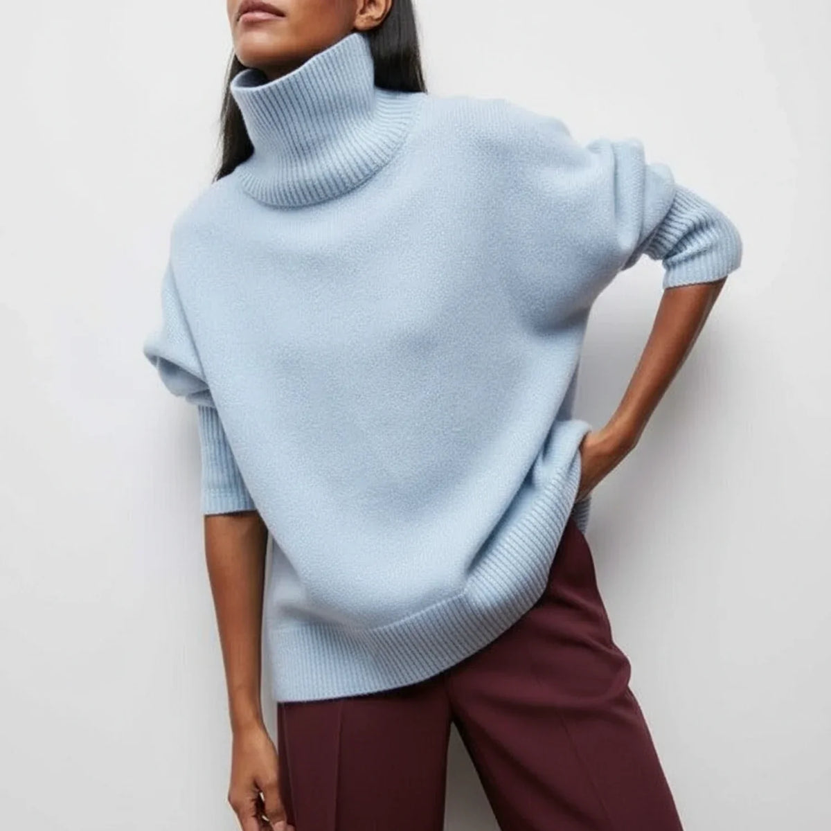 Women's Oversized Turtleneck Sweater