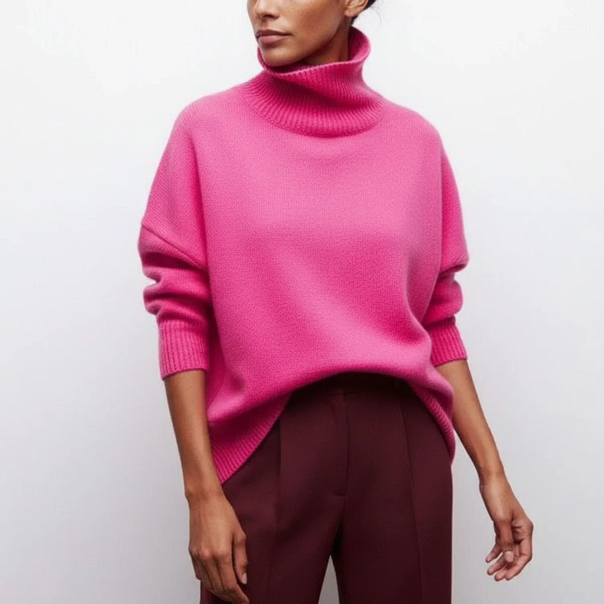 Women's Oversized Turtleneck Sweater