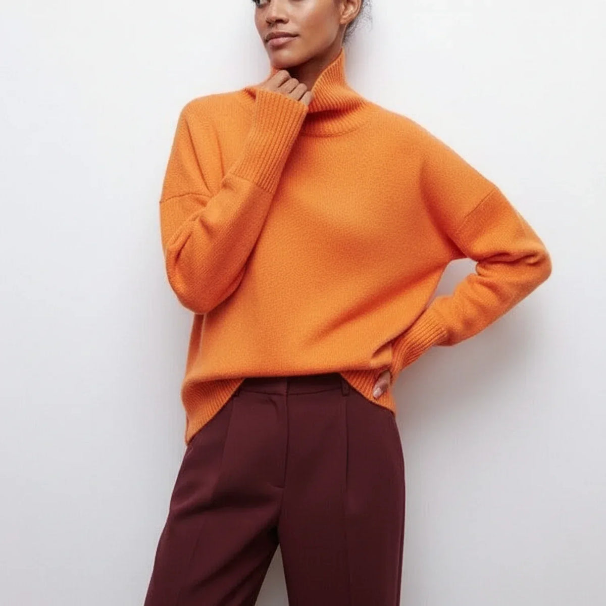 Women's Oversized Turtleneck Sweater