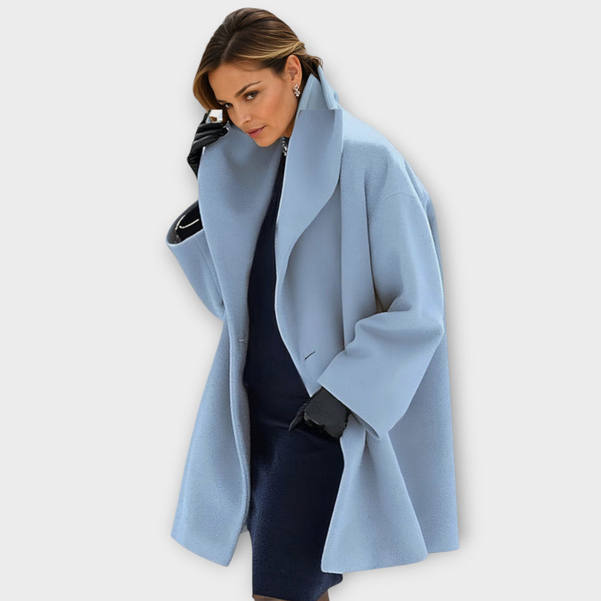Women's Oversized Wrap Coat - Elegant & Comfortable