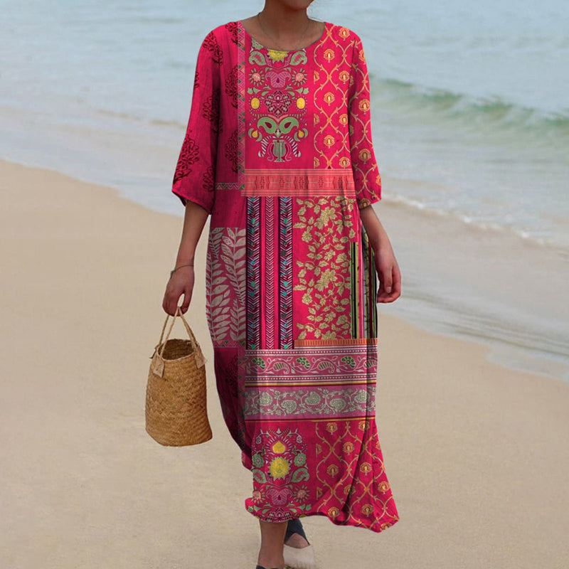 Women's Patchwork Maxi Dress