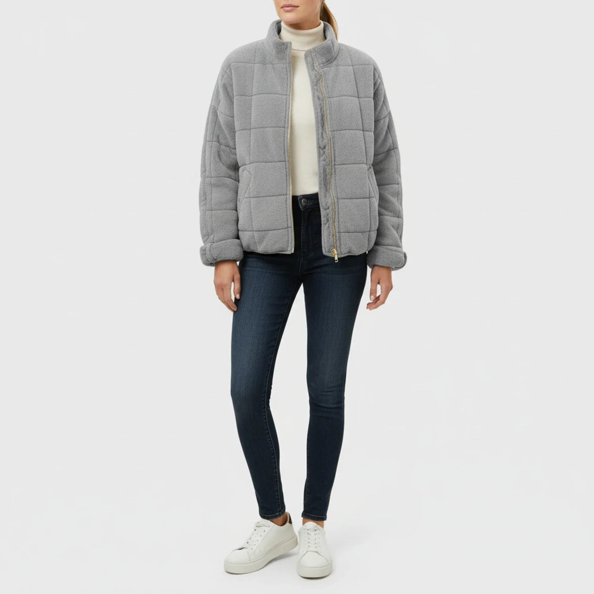 Women's Quilted Bomber Jacket
